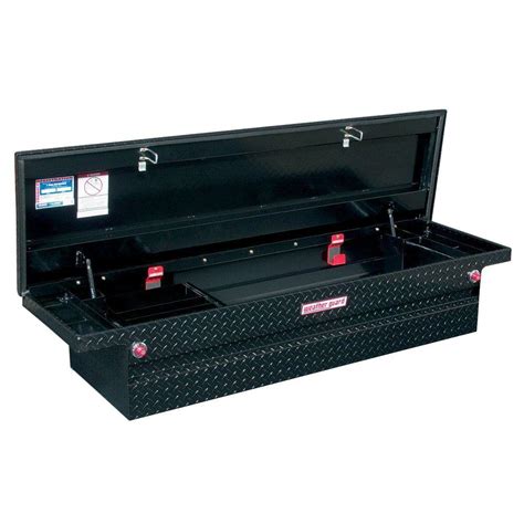 lo profile black steel saddle box 120501|Weather Guard Crossover Tool Box Gloss Black Steel .